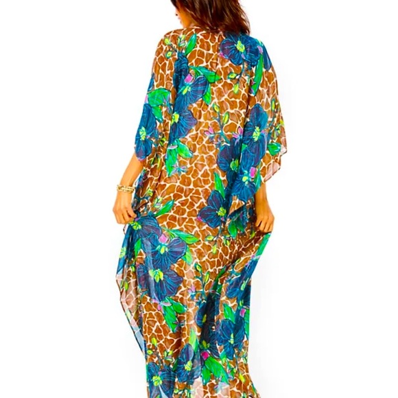 NWT LILLY PULITZER ROSIA CAFTAN BLOOMS OF PARADISE MAXI BEAUTIFUL - Picture 9 of 9